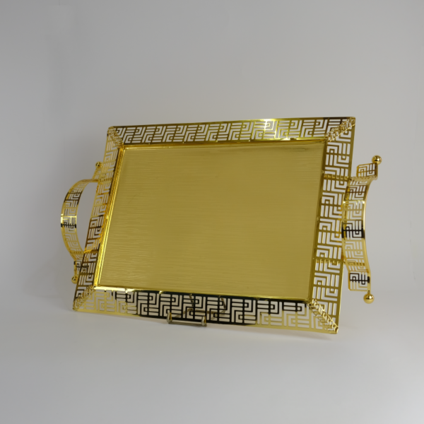Rectangular classic serving tray with handles - Image 3