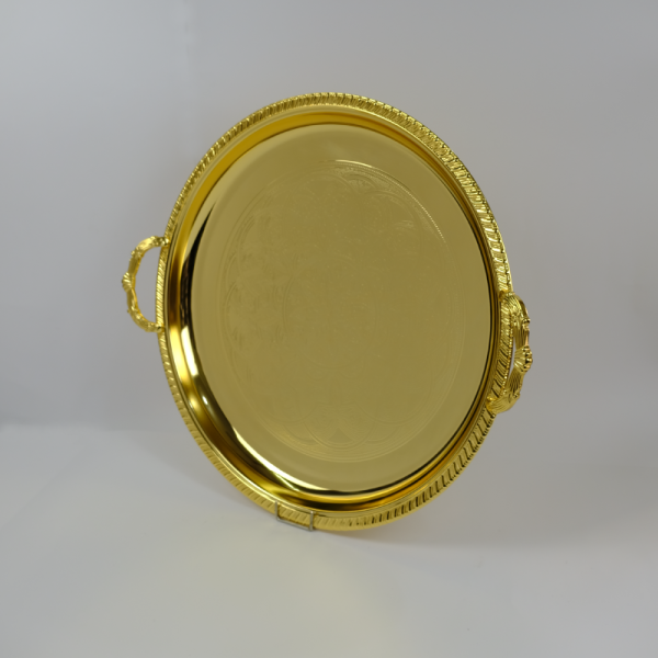 Fancy circle tray with handles - Image 3