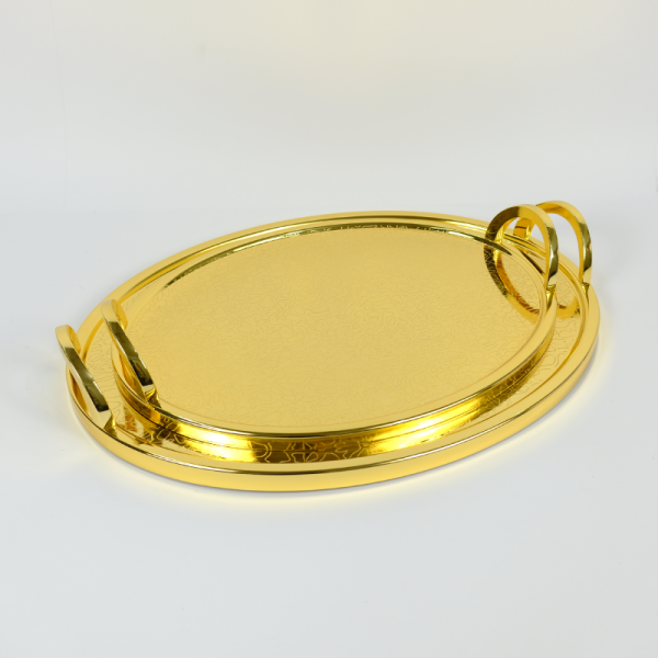 2 Pieces oval tray set with handles - Image 4