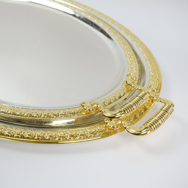 Oval splendid tray with handles - Image 2