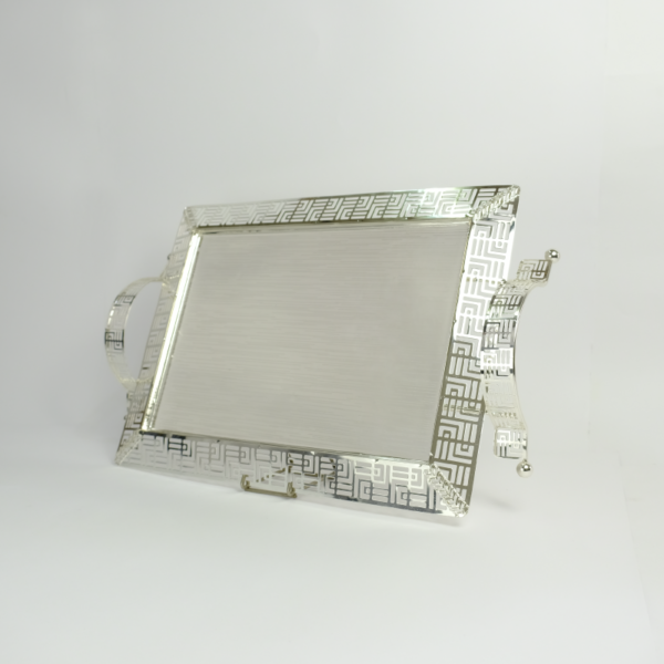 Rectangular classic serving tray with handles - Image 2