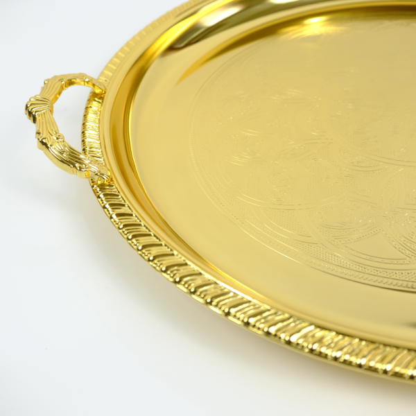 Fancy circle tray with handles - Image 4