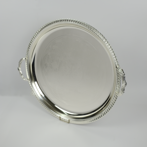 Fancy circle tray with handles - Image 2