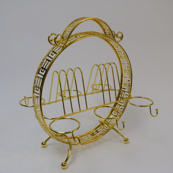 Modern circular metallic dining set holder - Image 2
