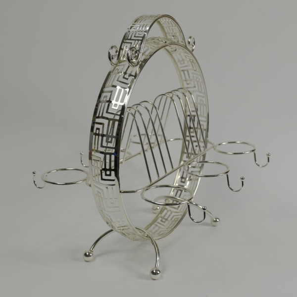 Modern circular metallic dining set holder - Image 3