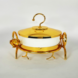 Ceramic Buffet with Metal Stand