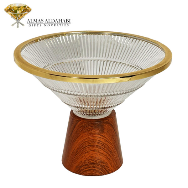 Deluxe Glass Candy Bowl with Metal Base and Frame - Image 5