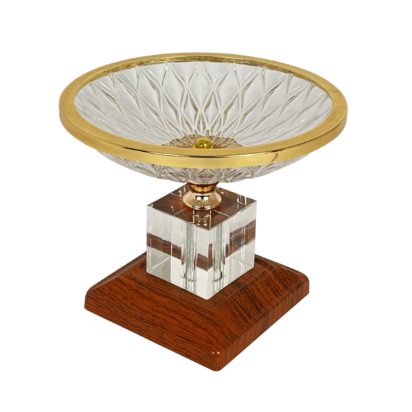 Deluxe Glass Candy Bowl with Metal Base and Frame - Image 5