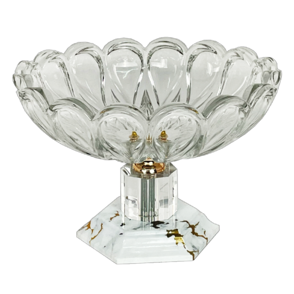 Deluxe Glass Candy Bowl with Metal Base - Image 4