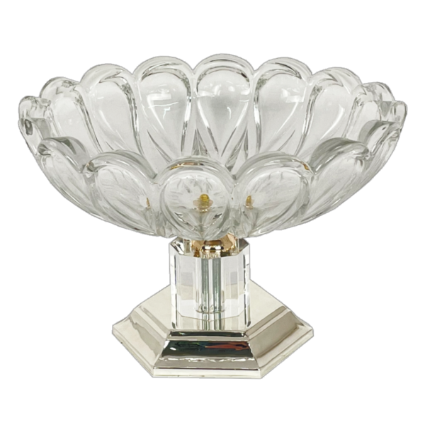 Deluxe Glass Candy Bowl with Metal Base - Image 2