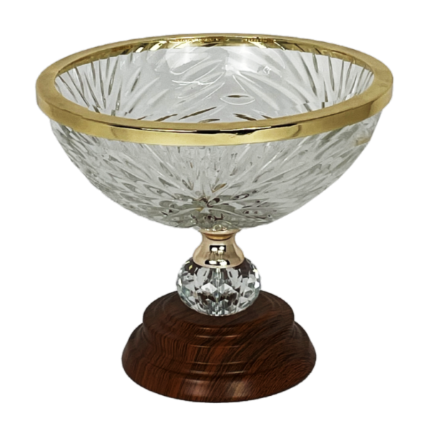 Deluxe Glass Candy Bowl with Metal Base - Image 5