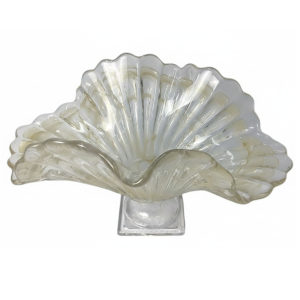 Murano-Style "Aegean Fan" Art Glass Jardineira
