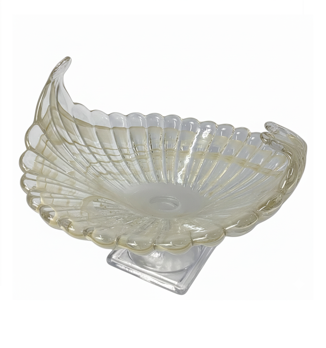 Murano-Style "Blue Wave" Swan Centerpiece – Hand-Blown Glass Jardineira - Image 2